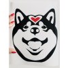 shiba inu love samolepka na auto