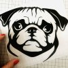 mops samolepka na auto mops
