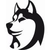 Vyřezávaná samolepka husky