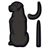 Cane Corso, samolepka cane corso, nálepka cane corso černý arch