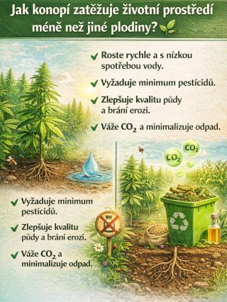 Proč je kon•pí šetrnější k přírodě? 🌱 Roste rychle a má nižší spotřebu vody 💧, obvykle vyžaduje minimum pesticidů 🚫,...