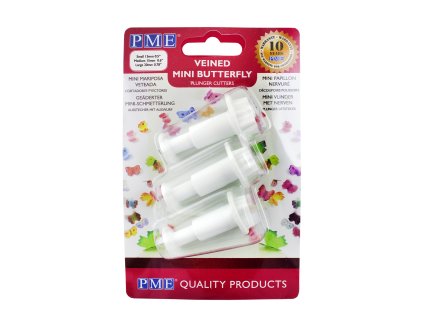 Mini Butterfly Front PME SML Mini Butterfly Plunger Set3 Cutters Plungers Cutters Novelty Cutters Seasonal Christmas Seasonal Christmas