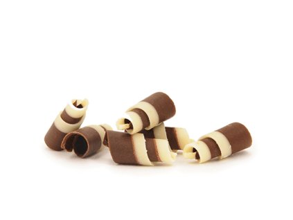 Party duo springs - hobliny - rolky z mléčné a bílé belgické čokolády 100g