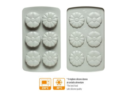 Silikonová forma Duo Flower, Květiny – sada 2 forem Decora