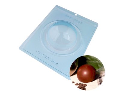 3 part half sphere 10 cm chocolate mold