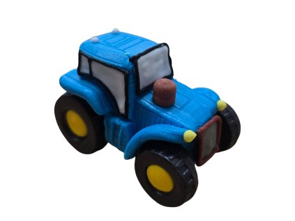 Cukrová figurka Modrý traktor (5 cm) – Jedlá dekorace na dort