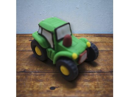 Traktor zelený – jedlá cukrová figurka na dort, 3D (5 cm)