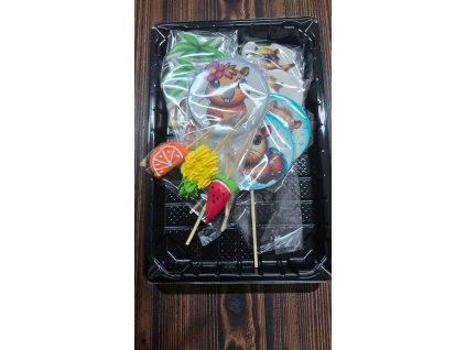 Kapybara, ovoce a palmy (12 ks) – jedlé zápichy