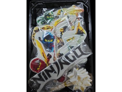 Ninjago: Jedlá dekorace na dort – Sada cukrových zápichů s bojovníky