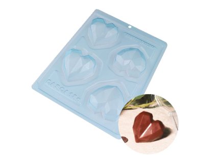 chocolate mold 3 parts origami hearts