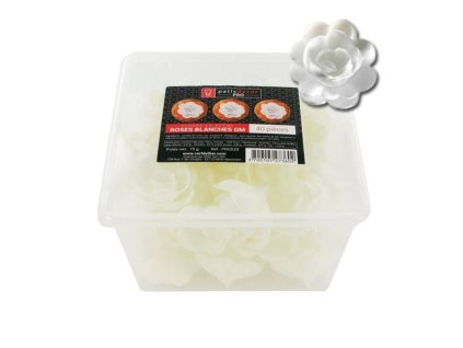 large white unleavened roses patisdecor pro x40