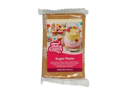 FUNCAKES2021 F20245 FUNCAKES SUGAR PASTE TEDDY BEAR BROWN 250G 2 JPG