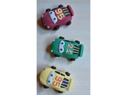 Cukrová dekorace Auta Racing – Sada 3 ks