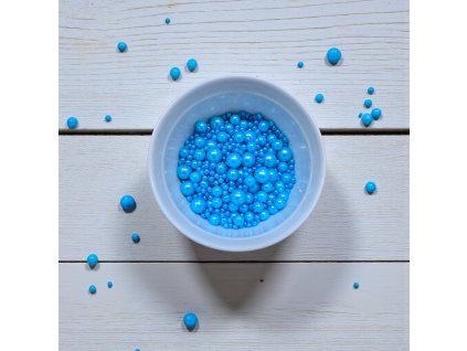 Modré cukrové perly Vegan & Bez lepku – Elegantní zdobení