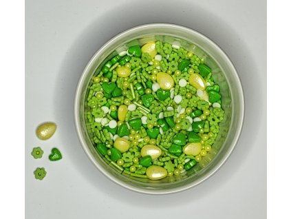 Cukrové zdobení Hody hody – Velikonoční jarní mix se zelenými vajíčky