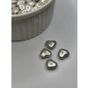 3D Stříbrná srdíčka 1,2cm 💖 - cukrové zdobení na dorty