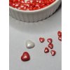 Malá červená srdíčka, Valentýnské cukrové zdobení, Svatební zdobení  💖💌