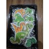 Dinosauři – jedlá dortová dekorace s palmami (cukrové zápichy)