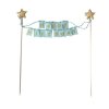 cake topper blue birthday banner