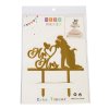 Taarttopper Bruiloft Mr Mrs Acryl Goud 16x14cm 1 69d1