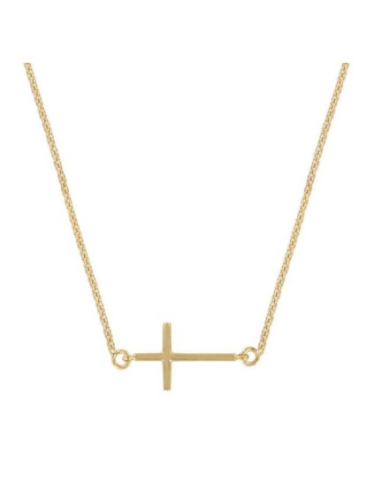 NÁHRDELNÍK STERLING SILVER CROSS zlaty