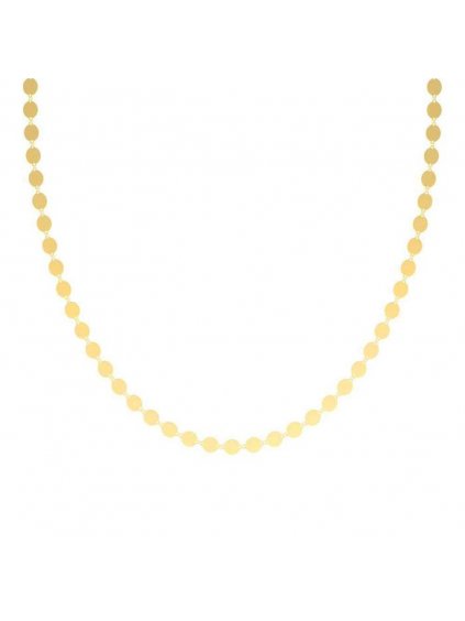 Round plates necklace yellow gold plated 700x