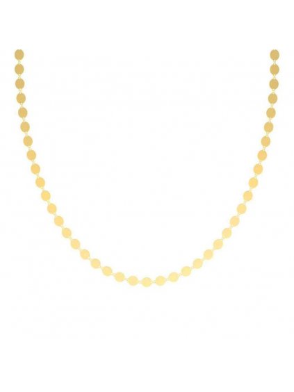 Round plates necklace yellow gold plated 700x