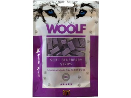 WOOLF pochoutka soft blueberry strips 100g