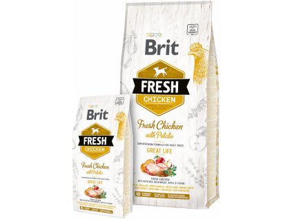 Brit Fresh Dog Chicken & Potato Adult Great Life 12kg