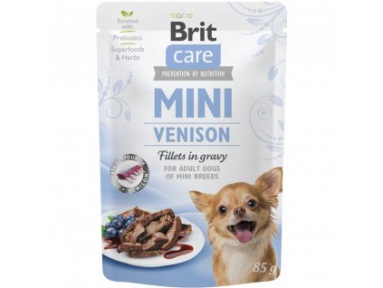 Brit Care Dog Mini Venison fillets in gravy 85g