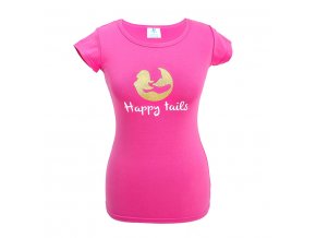 tricko damske happytails pink web