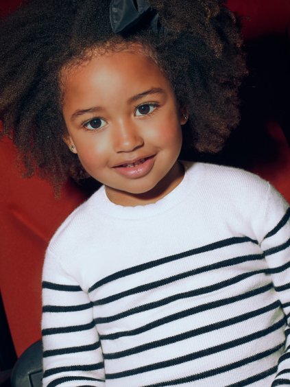 Dívčí pruhovaný svetr Mayoral