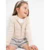 Dívčí svetr na zip s kapucí Mayoral (Barva Béžová, Velikost 134)