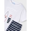 Chlapecký set trička a kraťasů Mayoral (Barva Bílá; Modrá, Velikost 104)