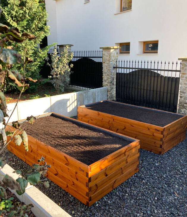 Vyvýšený záhon GROW CUBE thermo borovica umiestnenie