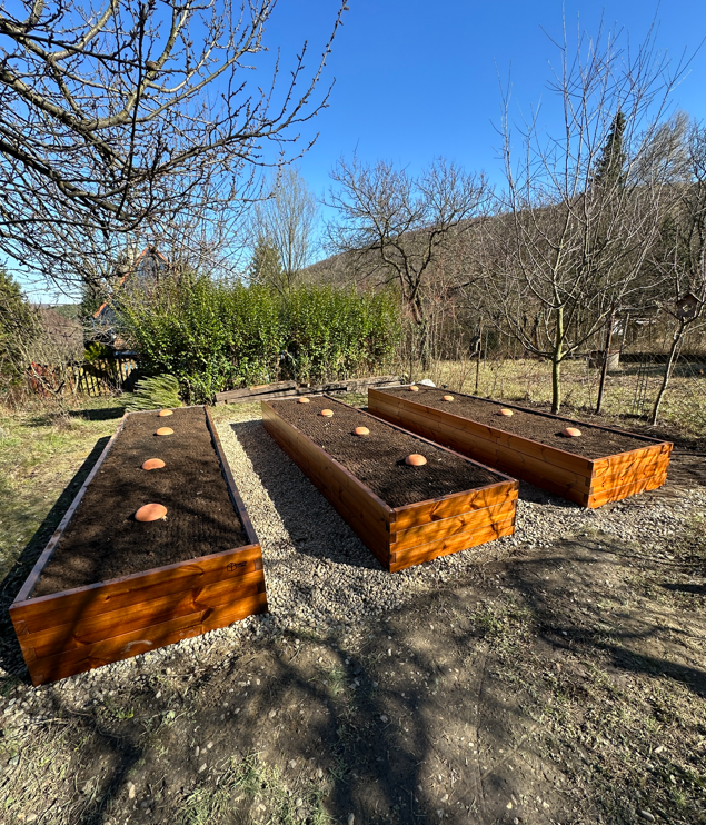 Vyvýšený záhon GROW CUBE thermo borovica M vyvýšené záhony v záhrade