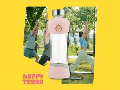 Sklenená fľaša EQUA ACTIVE Peach, 550 ml HT