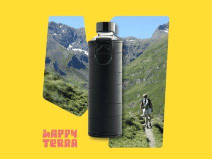 Sklenená fľaša EQUA MISMATCH Graphite, 750 ml HT