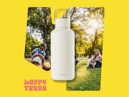 Zdravá fľaša EQUA TIMELESS Off White, 600 ml HT