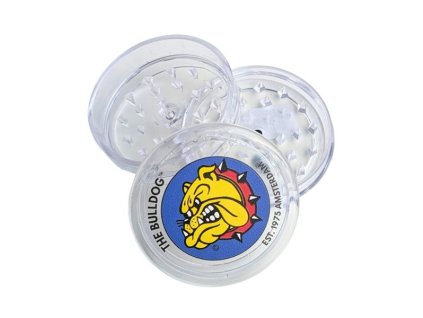 The Bulldog 3 dielna akrilová drtička - priehľadná