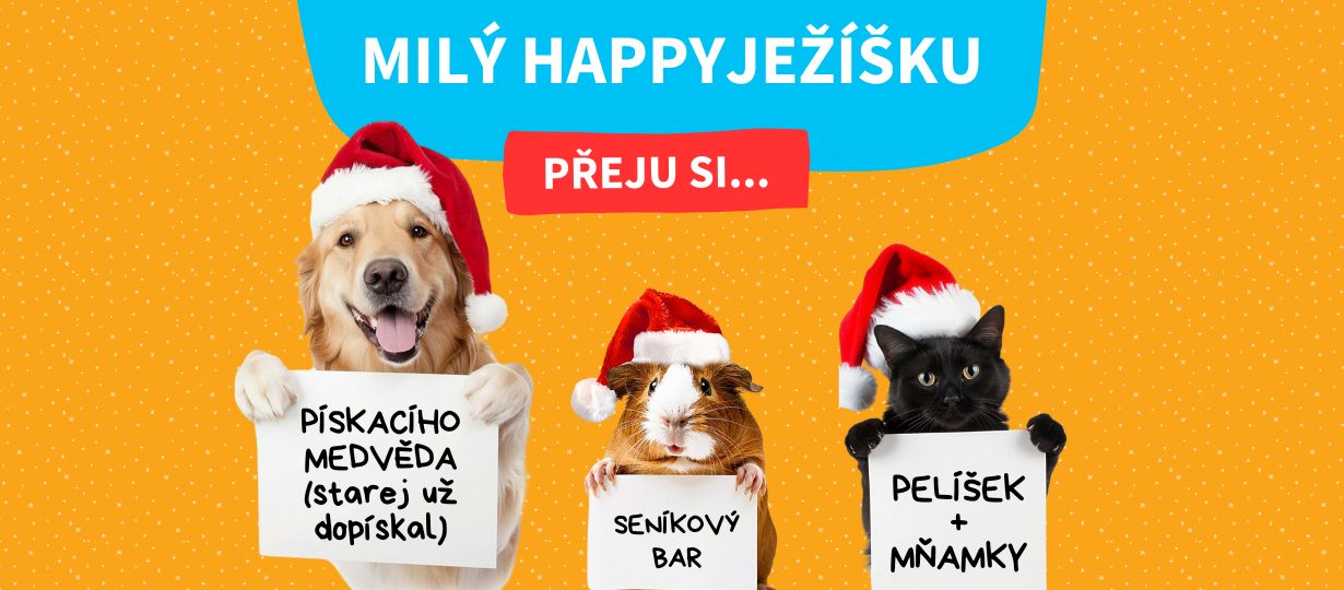 HappyJežíšek rozdává dárky mazlíčkům