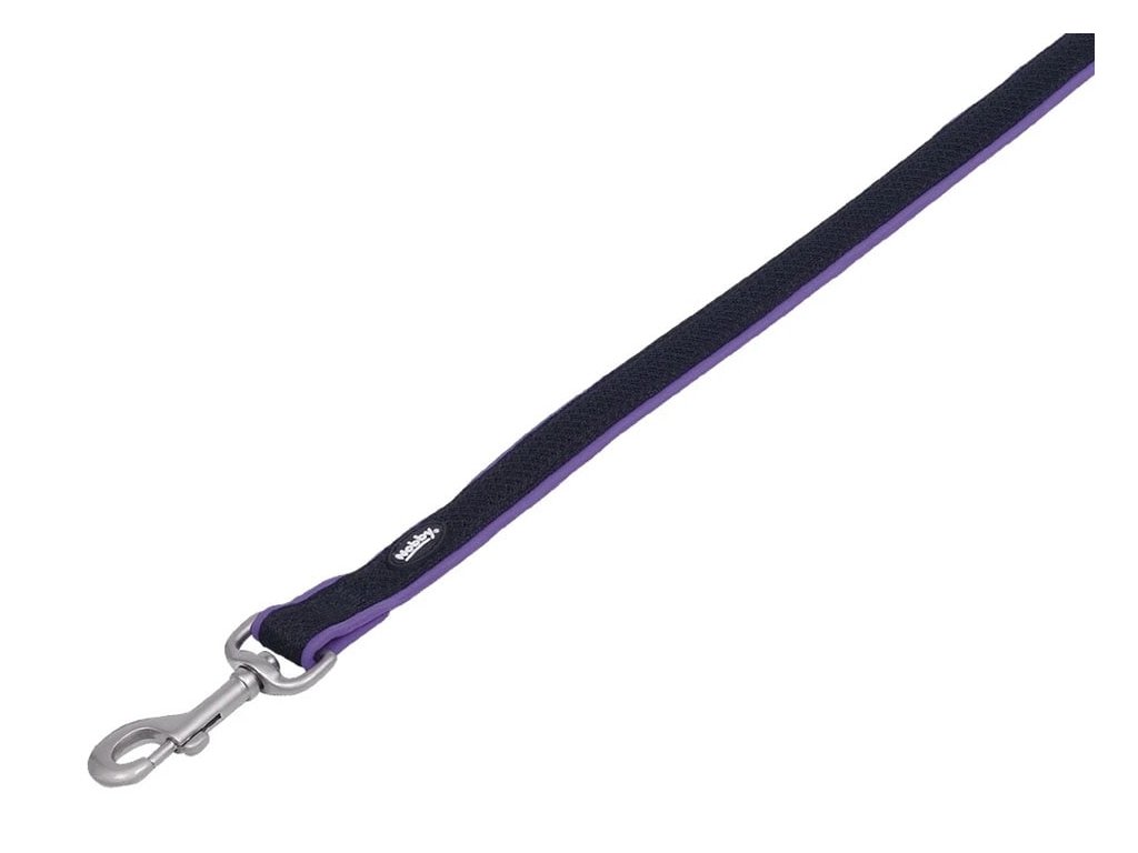 Vodítko NOBBY Mesh Preno neoprenové fialové (XS/S) 120cm
