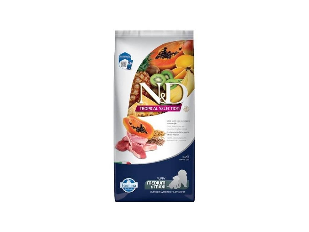N&D Low Grain Tropical Selection Dog Puppy Lamb Medium/Maxi 10kg