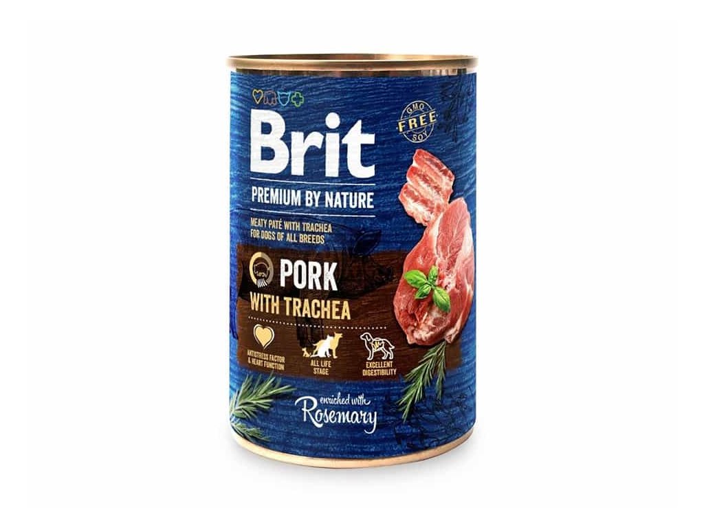 Konzerva BRIT Premium by Nature Pork & Trachea 800g