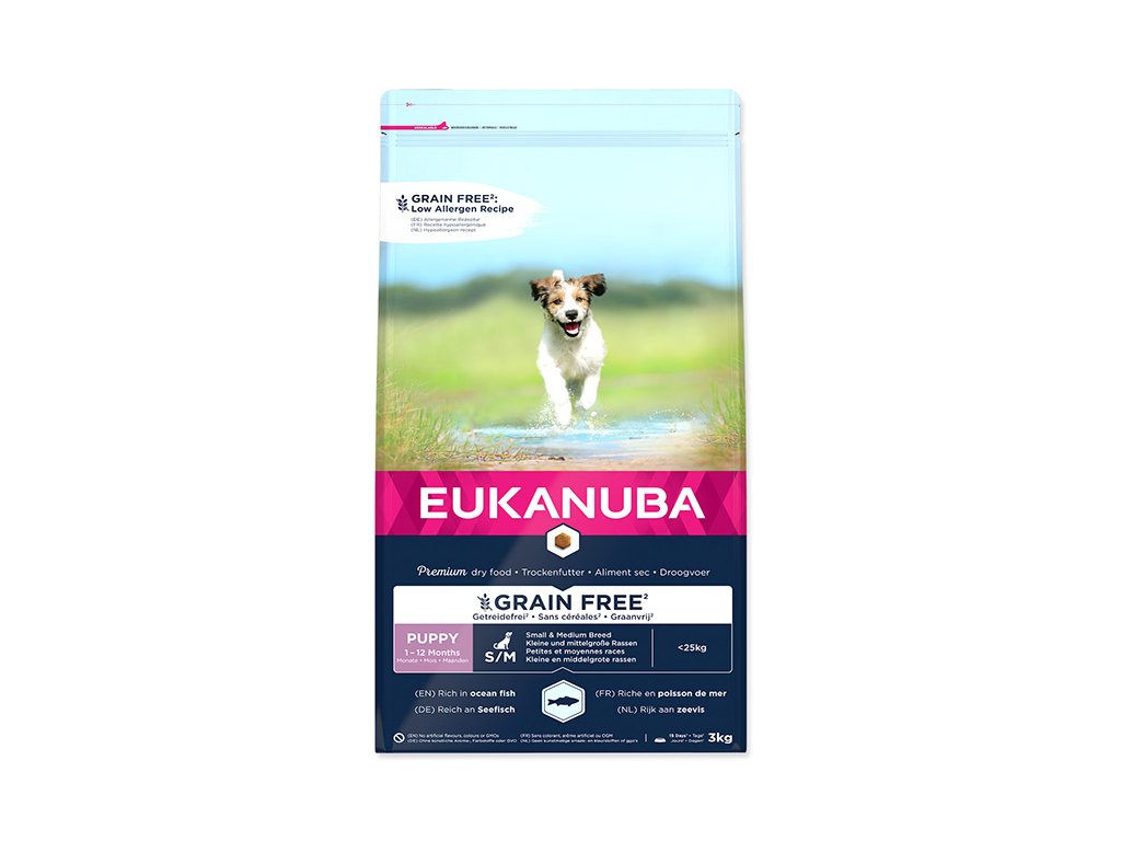 EUKANUBA Grain Free Puppy Small & Medium Ocean Fish 3kg