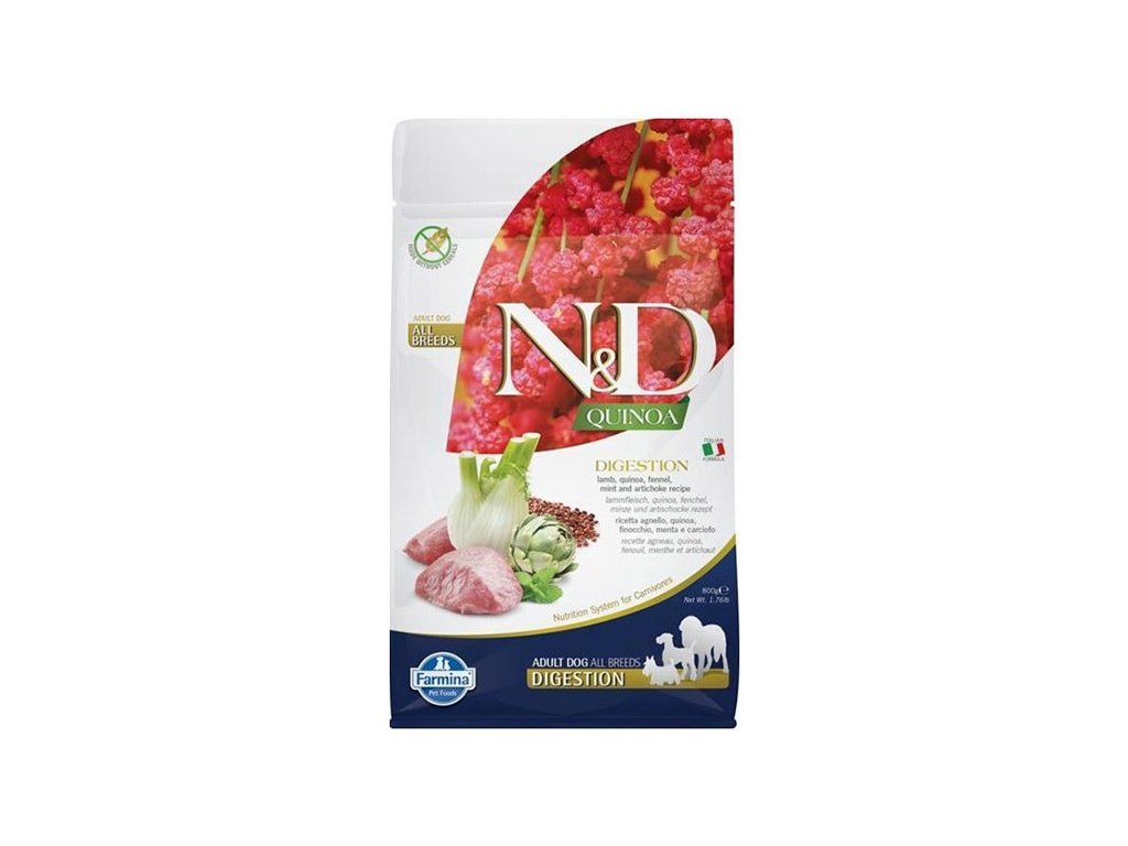 N&D Grain Free Quinoa Dog Mini Digestion Lamb & Fennel 800g