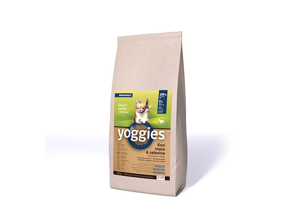 YOGGIES Minigranule kozí maso & zelenina 15kg