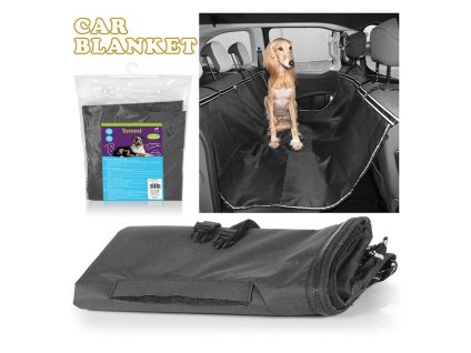 Přehoz do auta TOMMI Car Blanket černý 141x134cm