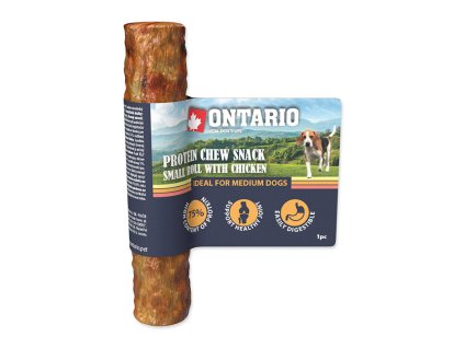 ONTARIO Medium Dogs Protein Chew Snack Small Roll with Chicken 12,7cm