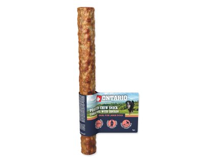 ONTARIO Large Dogs Protein Chew Snack Large Roll with Chicken 25,4cm